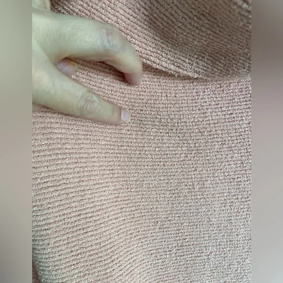 Free People Ottoman Slouchy Tunic Sweater Pink Sun Sand Medium - Picture 10 of 13